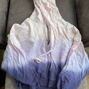 PINK Cropped wide sleeve hoodie